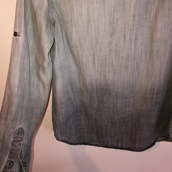 Gray Ombré Chambray Button Down - Picture 6 of 6